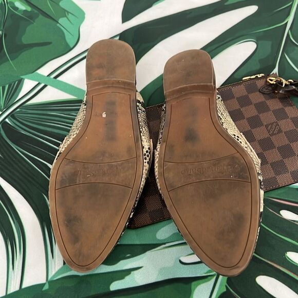 Franco Sarto cream and gray snake slide loafers - Picture 6 of 6